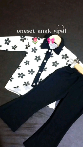 Setelan Baju Anak Perempuan Celana cutbray Untuk Usia 1-10 Tahun