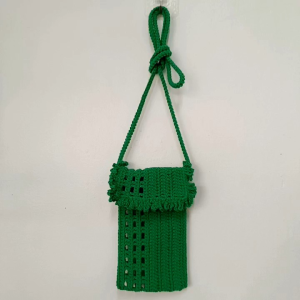 กระเป๋าถัก กระเป๋าใส่มือถือ งานแฮนด์เมด เลือกสี คลิกที่นี้เพื่อเลือกสี