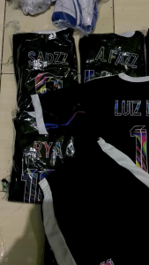 Tambahan Sablon Nama + No Punggung Kaos Futsal Jersey Baju Bola