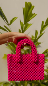 Tas Manik Lucu | Beaded Bag | Tas Mutiara | Tas Monte | Beads Bag Top Handle| by dhialova
