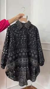READY SIAP KIRIM MUNNA BLOUSE PLISKET MOTIF ESSEN