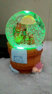 Snowball Kotak Musik Bola Kristal Salju Princess Snowglobe Hadiah Ultah
