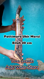 GOLOK PATIMURA MERSI PEMOTONG KAYU FULLTANG BAJA PER MOTIF UKIR SEDANG
