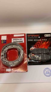 ผ้าดิสเบรค WAVE125 หน้า + ผ้าเบรคหลัง ดั๊มเบรค ดรั๊มเบรค