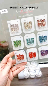 Set gel nhũ Vendeeni 9 màu A-72 dạng hủ ( tặng kèm bảng màu )