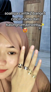 Cincin Nama Titanium Anti Karat Anak Dewasa: Pilihan Akhir untuk Aksesoris Wanita