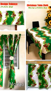 Christmas Design RedWhite Curtain matchy matchy 7ft6ftlababo
