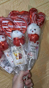 Assorted Heartstick With Card For Valentines Day (12pcs/Bundle)