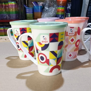 4 PCS CANGKIR TUTUP PLASTIK / MUG PLASTIK TUTUP