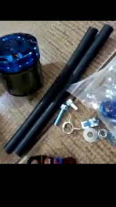 TABUNG MINYAK REM SIZE JUMBO 45 ML TUTUP TWOTONE /BLUE MOON TABUNG MINYAK BIG SMOKE PLUS BREKET TUTUP CNC