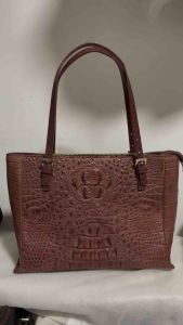 Preloved like new authentic croc skin / animal leather japan tote bag