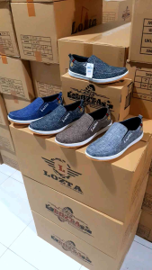 LOZTA Sepatu Cowok Terbaru Sneakers Pria Casual Slip On Kekinian JAZZ 01