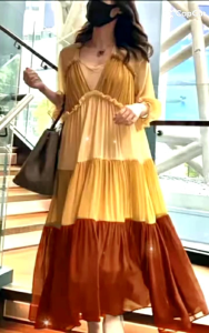 TM 07780 Dress Graziana tiered maxi import