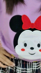 Setelan anak perempuan usia 1-10 tahun bordir Mouse jjTsum / Baju anak cewek celana rok kotak usia 1 2 3 4 5 6 7 8 9 10 tahun