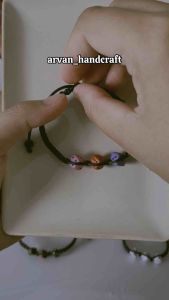 Gelang Rajut Mote Dadu // Gelang Tali Rajut Mote Dadu Bracelet