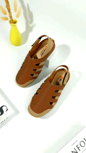 Sepatu wanita ONE LOVE model tali Velcro belakang sol mocca ringan empuk dan lentur