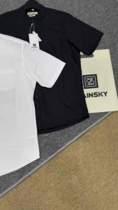 ZAINSKY-Kemeja Shanghai Pria Lengan Pendek Kemeja Shanghai Pria Slimfit Premium Kemeja Pria Kerah Shanghai