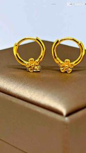 Zihang Jewelry: 24K Gold Plated Hoop Earrings for Women