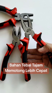 TANG KOMBINASI 8" TEBAL JUMBO CHROME VANADIUM TANG PEMOTONG KAWAT - TANG PENJEPIT PEMOTONG MEMBENGKOKKAN ATS