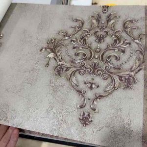 Wallpaper Dinding Murah Obral Lingkaran Batu Alam Ulir Cream Coklat Gold Silver Elegan Promo