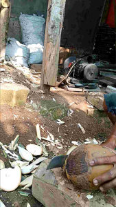 Golok candung baja putih+pisau tajem