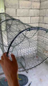 โปรลดพิเศษ+++(พร้อมส่ง) +++ไซพับดักปลาขนาด16นิ้ว ตาข่ายมาตรฐาน5เซนอย่างดี ทางเข้า1ทาง งา2ชั้น