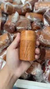 Lọ đựng tăm gỗ Hương hình trụ thẳng hàng kỹ đẹp