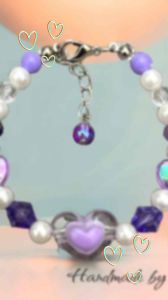 [BUY 2 GET HADIAH] My Purple Love Bracelet (14cm) Netcute Gelang Manik manik  gelang Korea aksesoris