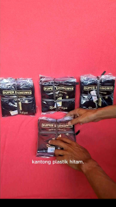 kantong plastik hitam ekonomis isi 50 lembar 1 ikat 5 pack