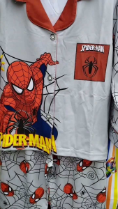 12-45kg A708 Bộ pijama bé trai tay dài quần dài thun lạnh in họa tiết hoạt hình đẹp