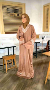 Mukenah Abaya Sholat Bahan Parasit Reesya