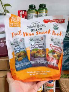 Hạt Tổng Hợp Hữu Cơ Nature’s Garden Organic Trail Mix Snack Pack 24 gói Của Mỹ - Date 07/2027
