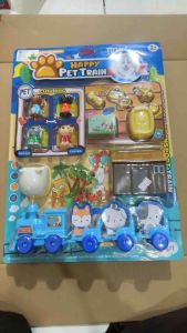 1 Set mainan happy pet train paw patrol dengan kereta