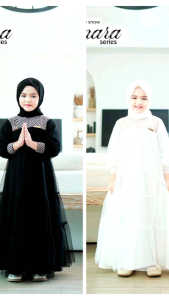 Damara Kids Gamis Anak (Tanpa Hijab) Usia 3-10 Thn UK M L XL Bahan Shakila Mix Tille Gamis Anak