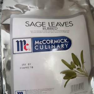 McCormick Sage Leaves Rubbed 500g - Silver pouch - Herbs & Spices - Cooking Essentials