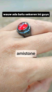 Batu Cincin Akik Warna Merah Delima