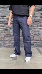 TPPJEANS HIR Indigo Denim กางเกงยีนส์ชายผ้าดิบ สีกรมเข้ม เฟดได้ ทรงกระบอก เป้าซิป Size 26-36 รับชำระปลายทาง