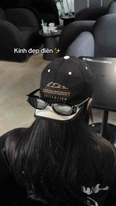 Kính Râm Gọng Oval Mắt Mèo Đen Sang Chảnh Tròng Chống Nắng UV 400