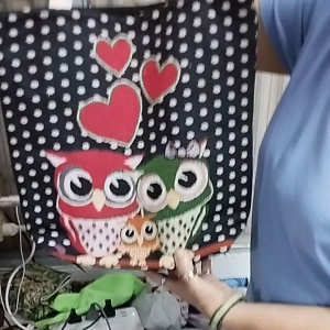 กระเป๋าผ้ากระสอบ ลายน่ารัก