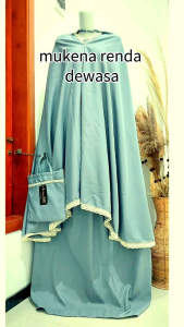 Mukena Dewasa Katun Renda Rajut Jumbo Mikro Premium