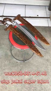 Golok Sembelih Panjang Asli Baja & Durall Aren Multifungsi