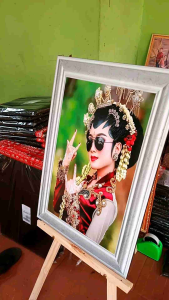 CETAK FOTO+ BINGKAI 20R (40x30) MEDIA PAPAN MDF TERMURAH