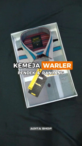 Kemeja WARLER PREMIUM Motif Lengan Pendek & Panjang Size M L XL Pria Dewasa