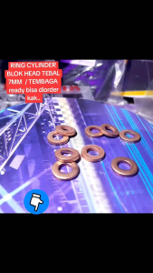 RING TEMBAGA CYLINDER BLOK HEAD M7  7MM TEBAL