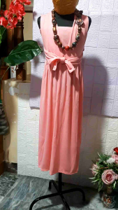 Luzyjanechic Infinity dress for teens in color peach best fit for girls ages 8 to 14 years old .