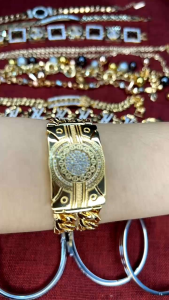 Gelang xuping Rantai plat Mata -Mata Warna Gld