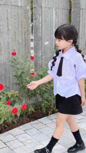 Bộ Đồng Phục Nữ Sinh Học Sinh Bé Gái Set Áo Váy Sơ Mi Đồng Phục Học Sinh Phong Cách Hàn Quốc Hàng Thiết Kế Độc Quyền