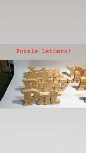 Wooden Puzzle Letters 3.5” tall or 2.5” Tall