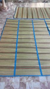 เสื่อทอมือคุณภาพสีฟ้าแบบผืน-2พับ 100x195ซม.-3พับ 120x195ซม.