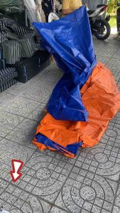 [Combo dài 10m] Bạt xanh cam Cao su xanh cam 2 lớp Khổ rộng 2m -3m -4m